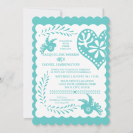 Convites Tema de Banner de Casamento Fiesta Mexicana Papel