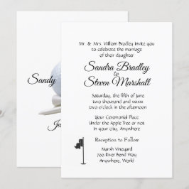 Convites Tema de Casamento de Golf