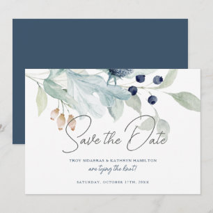 Convites Tema de Casamento de Inverno Elegante Salve a Data