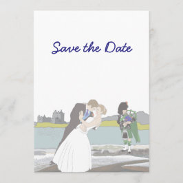 Convites Tema de Casamento Escocês, Celta Save the Date