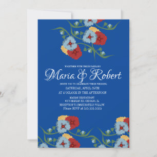 Convites Tema de casamento mexicano com folhagem vinha flor