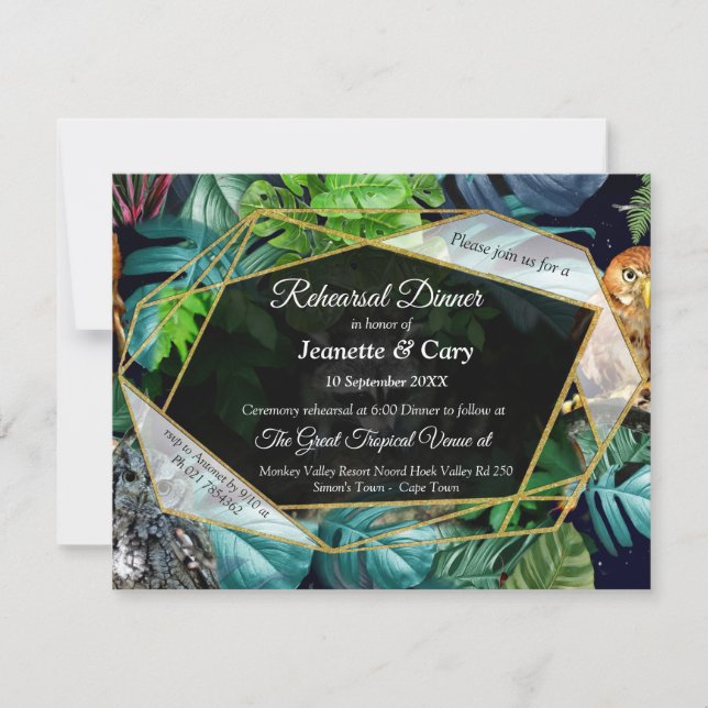 Convites Tema de celebração de festas ao vivo da noite (Frente)