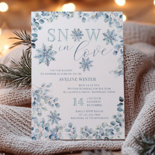 Convites Tema de Chuva de Neve no Amor para Chá de Noiva de