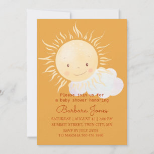 Convites Tema de Chuveiro Cute Sunshine 