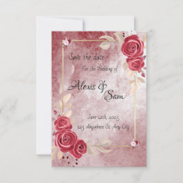 Convites Tema de cor grená em vermelho escuro