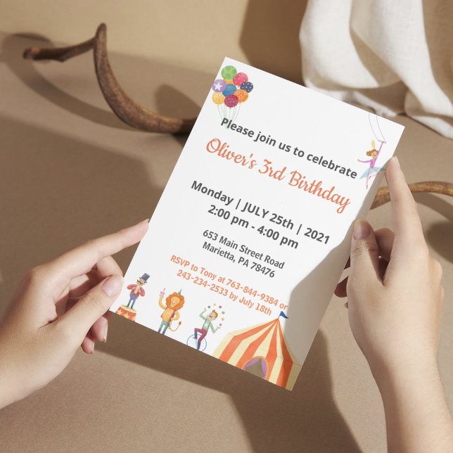 Convites Tema de Desenho Infantil Elegante para Aniversário (Criador carregado)