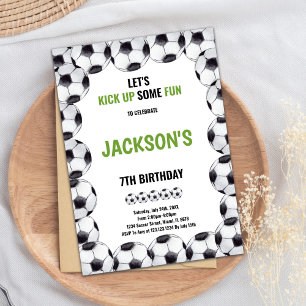 Convites Tema de Esportes de Campo Verde Moderno para Crian