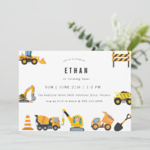 Tema de festa de aniversário de construção para me