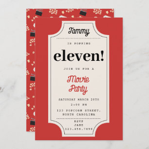 Convites Tema de Festa de aniversário de Ficheiro de Filme 