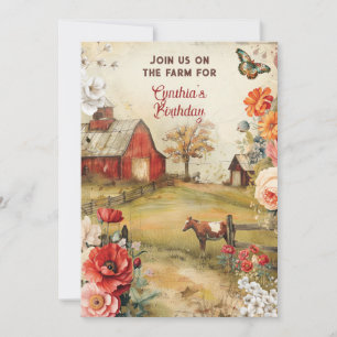 Convites Tema de festa de fazenda rural