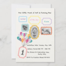 Tema de Galeria de Arte - Foto de 1º Aniversário e