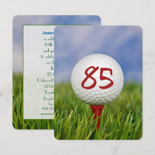 Convites Tema de Golfe da Festa de aniversário 85