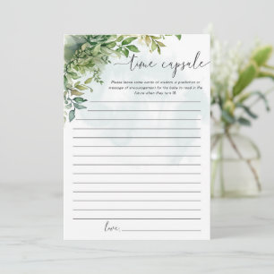 Convites Tema de Manutenção da Cápsula do Tempo Chá de fral