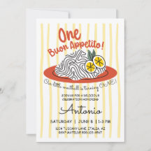 Tema de Massa Italiana Comida Ciao Um 1º Aniversár