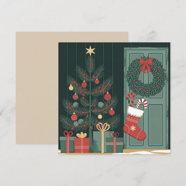 Convites Tema de Natal (Frente/Verso)