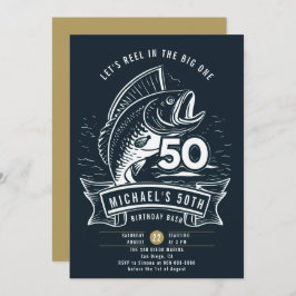 Convites Tema de pesca Homens Marinhos do Grande Baixo do 5