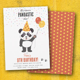 Convites Tema de Urso Panda Fofo Kawaii para Aniversário de