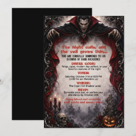 Convites Tema de Vampiro Festa de Fantasias de Halloween
