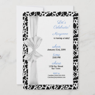 Convites Tema do cowboy Ocidental Chá de fraldas Azul