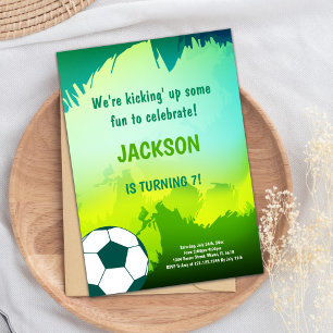 Convites Tema do Esporte Negro e Verde Negrito