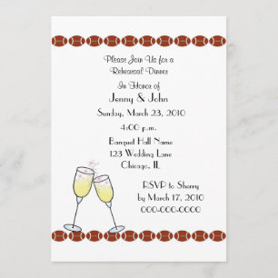 Convites Tema do futebol do jantar de ensaio