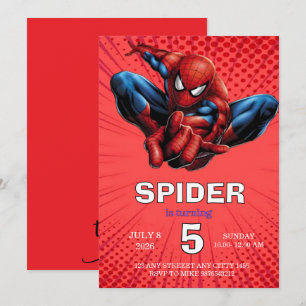 Convites Tema do Homem-Aranha Aniversário Super-herói Festa