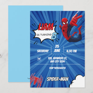 Convites Tema do Homem-Aranha Aniversário Super-herói Festa