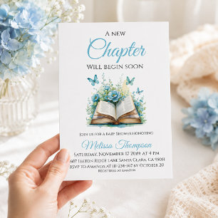 Convites Tema do Livro do Menino Azul Floral Novo Capítulo