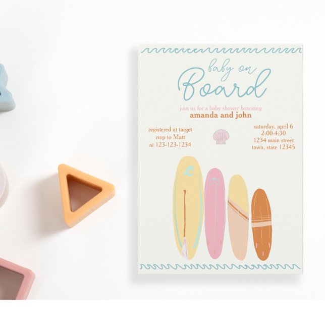 Convites Tema do Oceano Chá de fraldas do Bebê (Criador carregado)