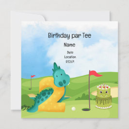 Convites Tema do segundo aniversário de Golfe para o Partid