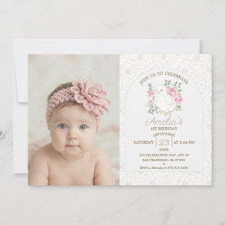 Convites Tema Floral de Primavera para Aniversário de Frang