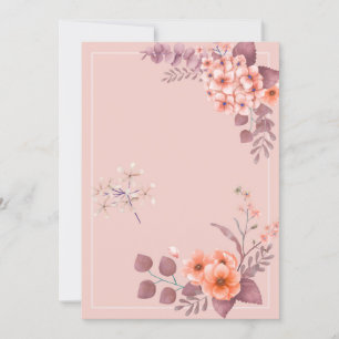 Convites Tema Floral Rosa
