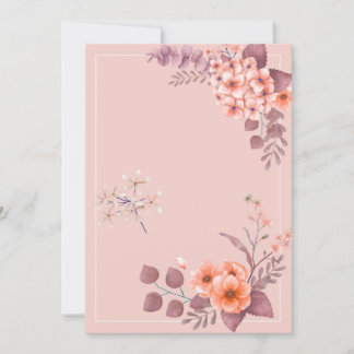 Convites Tema Floral Rosa