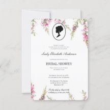 Tema floral rosa de Bridgerton, chá de noiva Regen