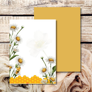 Convites Tema Mãe Abelha DIY em Branco