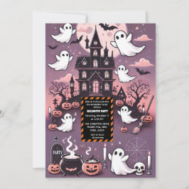 Convites Tema Personalizado de Fantasma de Halloween de Spo