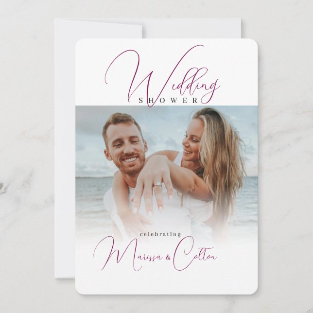 Convites Tema personalizado sonhador foto script chá de noi (Frente)