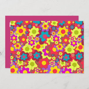 Convites Tema retro do partido do hippy 60s