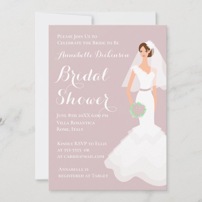 Convites Tema Rosa Dusty 2 (Frente)