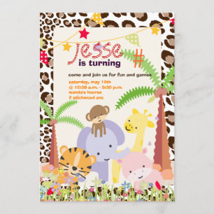 Convites Tema Selva/Partido Personalizado/foto