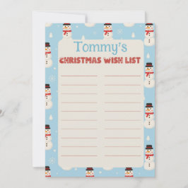 Convites Tema Snowman de Nome Filho Personalizado - Letra p