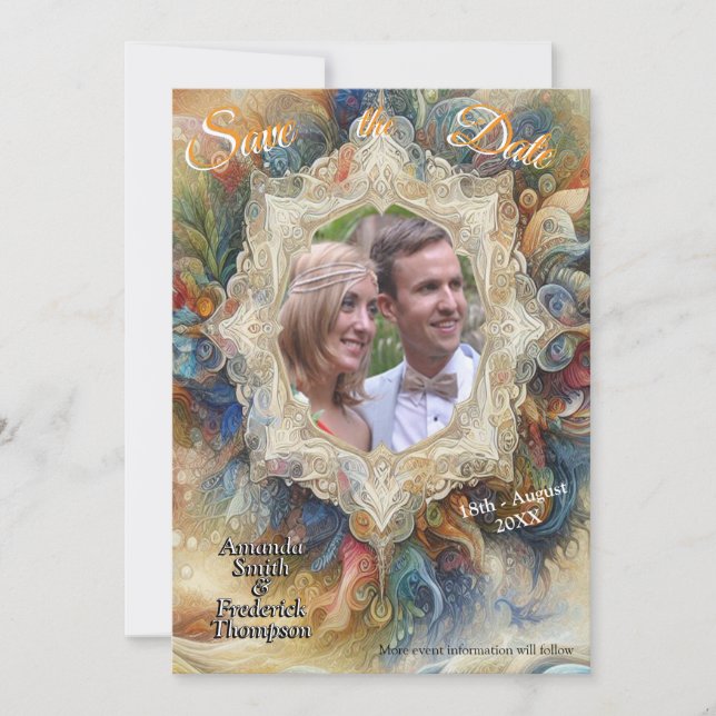 Convites Temas da fantasia espiritual do Eterno metafísico (Frente)