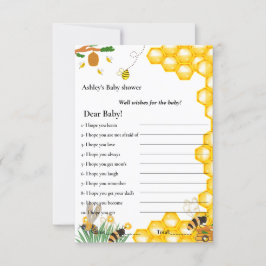 Convites Temas de abelhinhas para o jogo de chá de fraldas