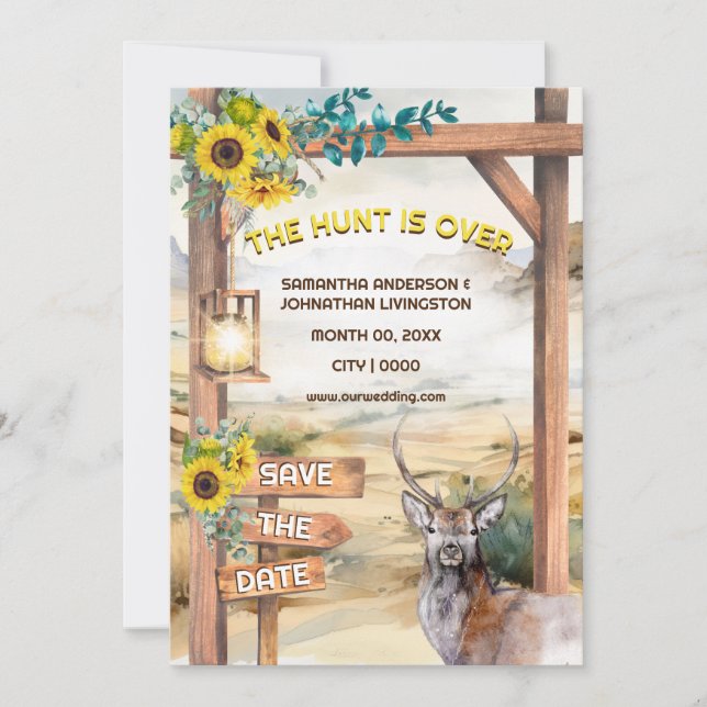 Convites Temático de caça a patos ocidentais por aquarela (Frente)