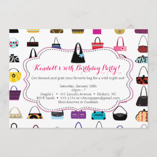 CONVITES TEMÁTICOS DE BOLSA - HANDBAGS GALORE