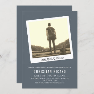 Convites Temida Antiga Foto de Graduação Contemporânea