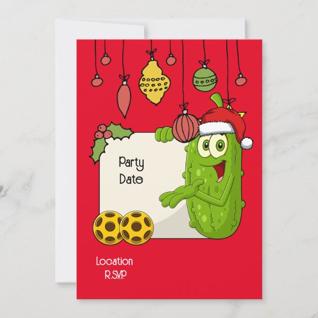 Convites Temo de Natal da Pickleball (Frente)