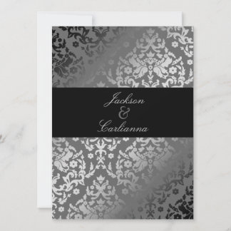 Convites Tempestade de Cinza Damask 311-Dazzling Convide 5,