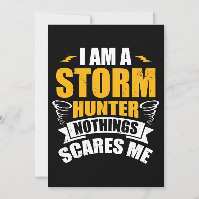 Convites Tempestade Hunter Design para Tornado Hunter Storm (Frente)