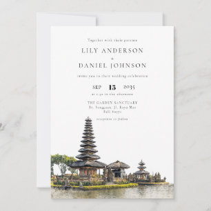 Convites Templo de Bali Destino Casamento Tudo Em Um